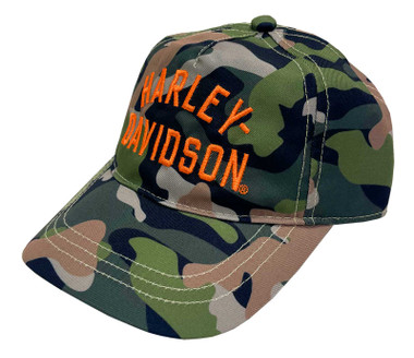 Harley-Davidson Little Boys' Camo Print Toddler Adjustable Twill Baseball Cap - Wisconsin Harley-Davidson