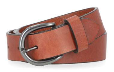 Harley-Davidson Women's Oval Buckle Classic Genuine Leather Belt, Brown - Wisconsin Harley-Davidson