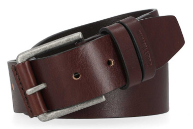 Harley-Davidson Women's Covered Roller Buckle Genuine Leather Belt, Brown - Wisconsin Harley-Davidson