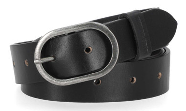 Harley-Davidson Women's HD Embossed Fully Adjustable Genuine Leather Belt, Black - Wisconsin Harley-Davidson