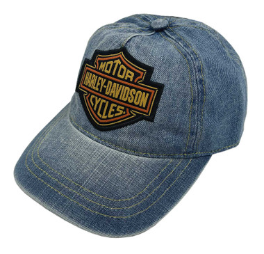 Harley-Davidson Little Boys' Bar & Shield Adjustable Denim Baseball Cap, Blue - Wisconsin Harley-Davidson