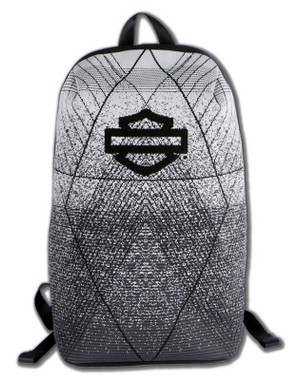 Harley-Davidson Bar & Shield Logo Fly-Weave Lightweight Backpack, Gray/Black - Wisconsin Harley-Davidson
