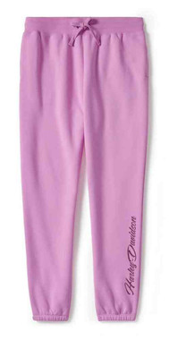 Harley-Davidson Women's Essential Bling Fleece Joggers, Purple 96410-25VW - Wisconsin Harley-Davidson