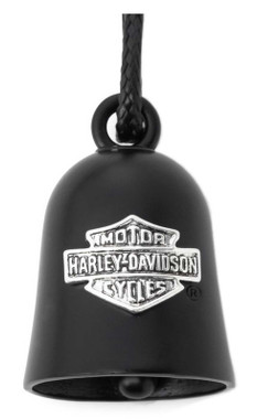 Harley-Davidson Engraved Classic Bar & Shield Logo Ride Bell With Tie, Black - Wisconsin Harley-Davidson