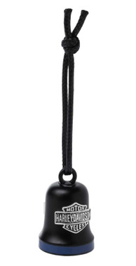 Harley-Davidson® Bar & Shield Ride Bell, Matte Black w/ Blue