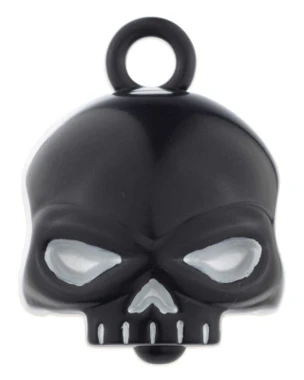 Harley-Davidson Sculpted Skull Bar & Shield Logo Ride Bell, Solid Black - Wisconsin Harley-Davidson
