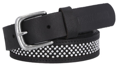 Harley-Davidson® Women's Rockers Rhinestones Genuine Leather Belt