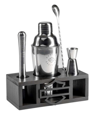 Harley-Davidson® Mens Racing Gift Set: Includes Flask, Bottle