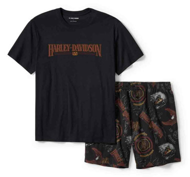 バイクウェア・装備 Harley-Davidson vintage Tshirt80s USA Harley-Davidson® Men's 80s Tank Aloha Short Sleeve Shirt