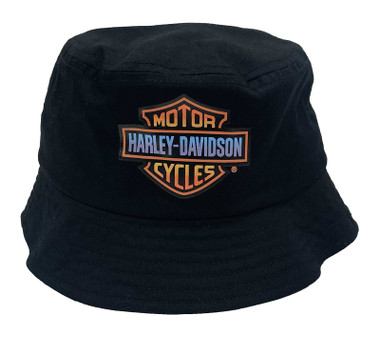 Harley-Davidson Little Boys' Bar & Shield Logo Twill Bucket Hat, Black - Wisconsin Harley-Davidson