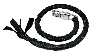 Derringer Biker Premium Cowhide Leather Get Back Whips, Universal Fit - Black - Wisconsin Harley-Davidson