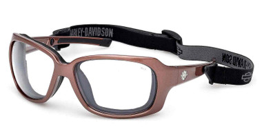 Harley-Davidson Women's Fire Bird Clear Sunglasses w/ Headstrap, Pink Pearlized - Wisconsin Harley-Davidson