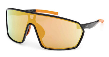 Harley-Davidson Men's Ironbond Wide Sunglasses, Black Frame/Orange Lens - Wisconsin Harley-Davidson