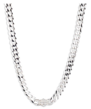 Harley-Davidson Women's 16 in. Pave Crystal Curb Link Chain Necklace, Silver - Wisconsin Harley-Davidson