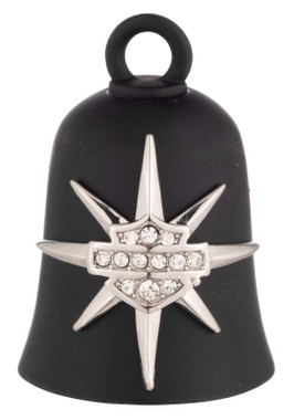 Harley-Davidson Bling Bar & Shield Star Logo Ride Bell, Black Finish - Wisconsin Harley-Davidson