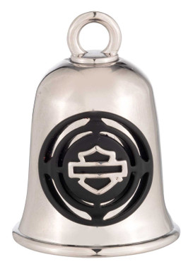 Harley-Davidson 3D Bar & Shield Logo Ride Bell, Silver/Black Finish - Wisconsin Harley-Davidson