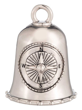 Harley-Davidson Sculpted Radial Compass Ride Bell, Silver Finish - Wisconsin Harley-Davidson