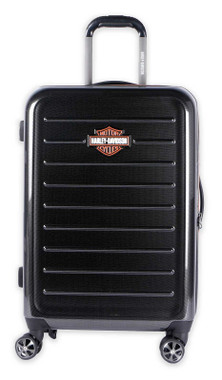 Harley-Davidson 26 in. Cruiser Hard Sided Expandable Wheeling Luggage, Black - Wisconsin Harley-Davidson