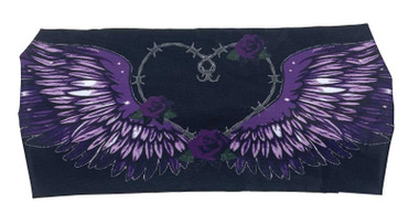 UNIK Ladies Purple Wing Moisture-Wicking Comfortable Headband - Black - Wisconsin Harley-Davidson