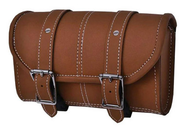 UNIK Premium Genuine Leather Bike Tool Bag, Compact Size - Brown - Wisconsin Harley-Davidson