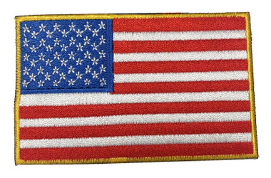 Derringer USA American Flag Embroidered Emblem Patch, Red/White/Blue - Wisconsin Harley-Davidson