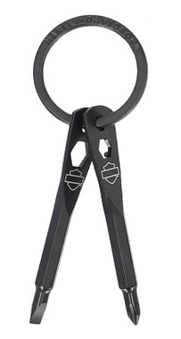 Harley-Davidson Multi Duo Tool Key Ring, Steel Matte Black Finish - Wisconsin Harley-Davidson