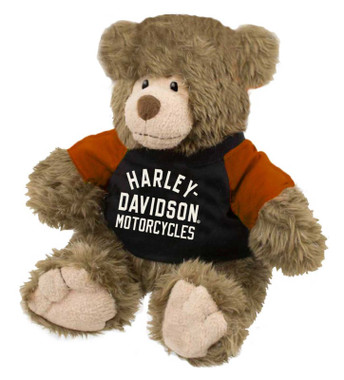 Harley-Davidson Toddler 'Big Ed' Huggy Bear Plush Stuffed Animal, Brown - Wisconsin Harley-Davidson