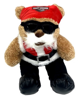 Harley-Davidson Toddler 'Santa Bear' Collectible Huggy Bear Plush Animal - Wisconsin Harley-Davidson