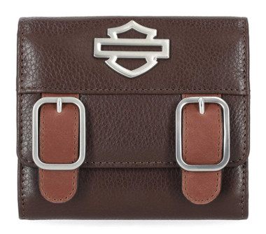 Harley-Davidson® Women's Eyelet Bar & Shield Logo Leather Clutch