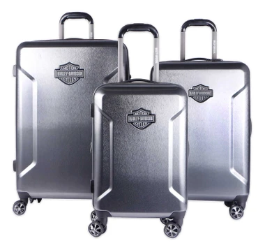 Harley-Davidson Touring Hard Sided Expandable Wheeling Luggage, Graphite - Wisconsin Harley-Davidson