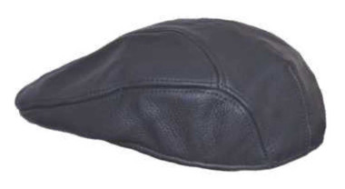 Unik Men's Ascot Genuine Leather Cap, Durable & Timeless Construction, Black - Wisconsin Harley-Davidson