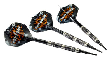 Harley-Davidson® 3 Pack Bad Boy Soft Tip 18 gr. Darts, Black