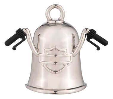 Harley-Davidson Bar & Shield Logo Bike Handles Ride Bell, Silver Finish - Wisconsin Harley-Davidson