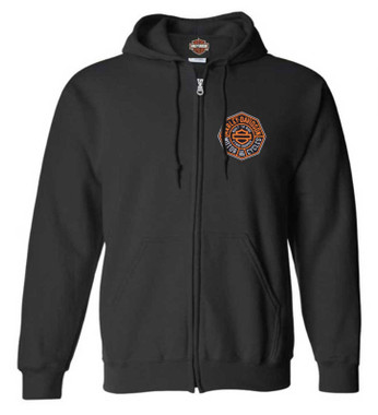 Harley-Davidson® Men's Bar & Shield Chrome Zip-Up Poly-Blend