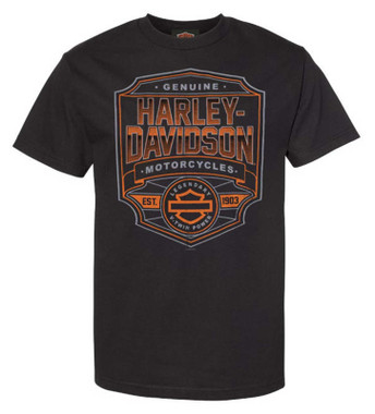Harley-Davidson® Men's Grayscale Crew-Neck Short Sleeve Cotton T