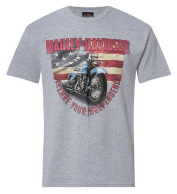 Harley-Davidson Men's Manifest Short Sleeve Cotton-Blend T-Shirt, Sport Gray - Wisconsin Harley-Davidson