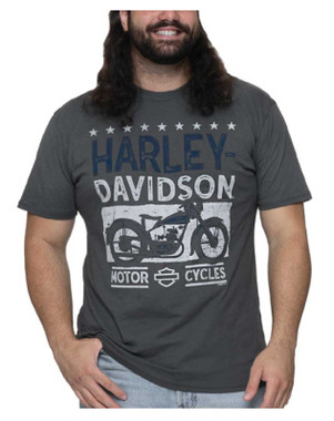 Harley-Davidson Men's Inspire Crew-Neck Cotton Short Sleeve T-Shirt, Asphalt - Wisconsin Harley-Davidson