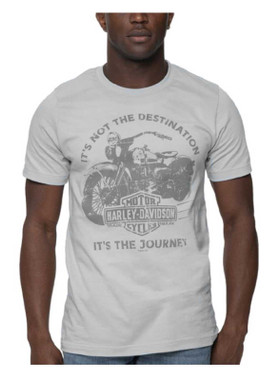 Harley-Davidson Men's Suite Bike Crew-Neck Cotton Short Sleeve T-Shirt, Gray - Wisconsin Harley-Davidson
