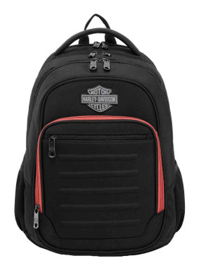 Harley-Davidson Metal Bar & Shield Cruiser Rugged Backpack, Polyester Black - Wisconsin Harley-Davidson