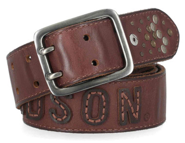 Harley-Davidson® Men's Triple Row Studded Genuine Leather Belt