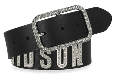 Harley-Davidson® Women's Rockers Rhinestones Genuine Leather Belt