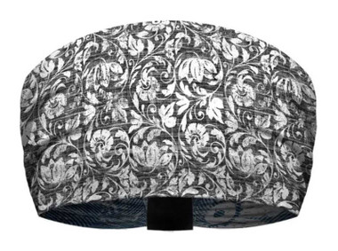 That's A Wrap Womens Azalea Stitch Distressed Floral Knotty Band Headwrap, Black - Wisconsin Harley-Davidson