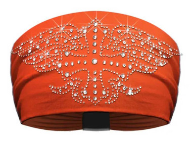 That's A Wrap Women's Urban Cowgirl Rhinestone Knotty Band Headwrap, Orange - Wisconsin Harley-Davidson