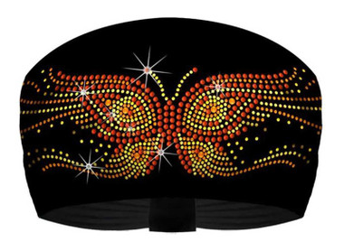 That's A Wrap Women's Wingin' It Butterfly Bling Knotty Band Headwrap, Orange - Wisconsin Harley-Davidson