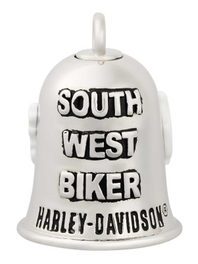 Harley-Davidson South West Biker USA Bar & Shield Logo Ride Bell, Silver Finish - Wisconsin Harley-Davidson