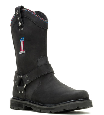 Harley-Davidson Men's Rambert Tall Black Leather Motorcycle Boots, D93889 - Wisconsin Harley-Davidson