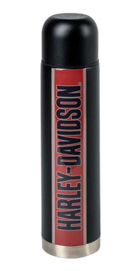 Harley-Davidson Bold H-D Trenton Double Wall Stainless Steel Thermos, Black/Red - Wisconsin Harley-Davidson