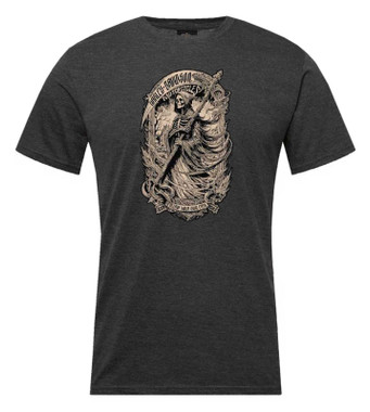 Harley-Davidson Men's Collector Short Sleeve Poly-Blend Tee, Heather Graphite - Wisconsin Harley-Davidson