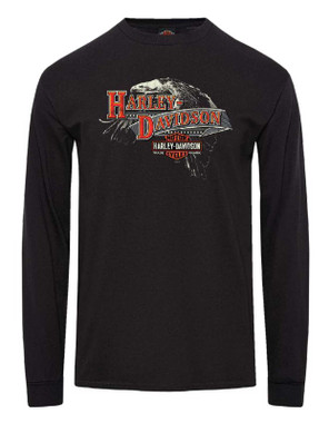 Harley-Davidson® Men's Venom Long Sleeve Cotton Crew-Neck Shirt