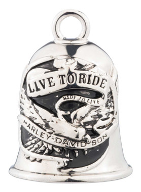Harley-Davidson® Live To Ride Eagle Chrome Medallion, 3.5 inches